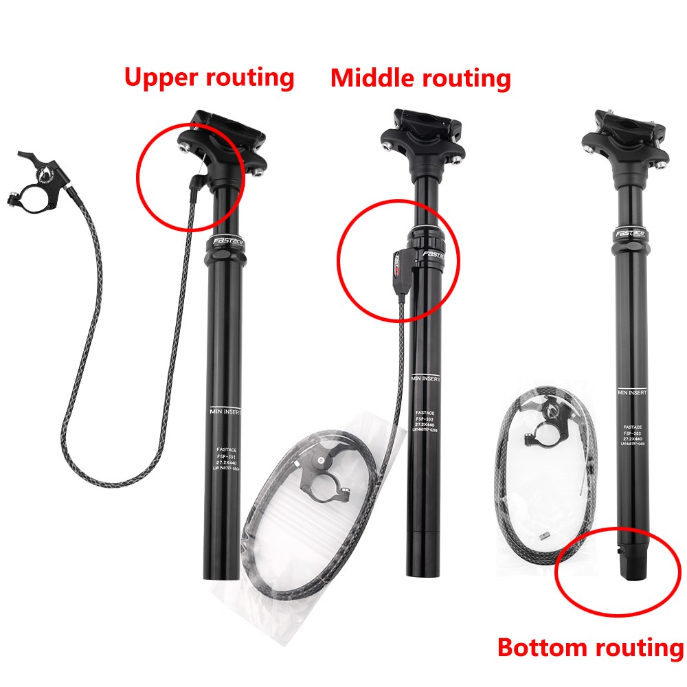 FASTACE Dropper Post 27.2//30.9/31.6mm 440mm 125mm Travel Remote External Cable