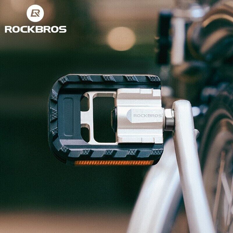 ROCKBROS Folding Bike Pedals MTB Road Pelin Pedals 2Pcs Anti-Slip Quick-Release