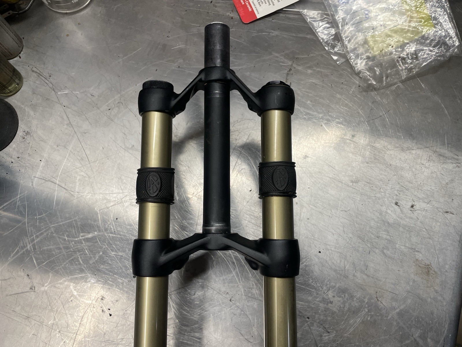 Manitou Sherman 26in Suspension Fork 170 1 1/8in Aluminum Black/Gold Dual Crown