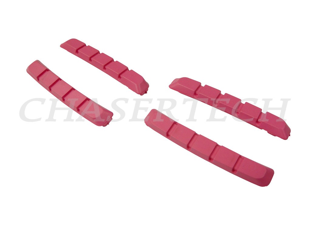 New MTB Cyclocross Bicycle Bike V-Brake Cartridge Pad Shoe Inserts Pink 2 Pairs