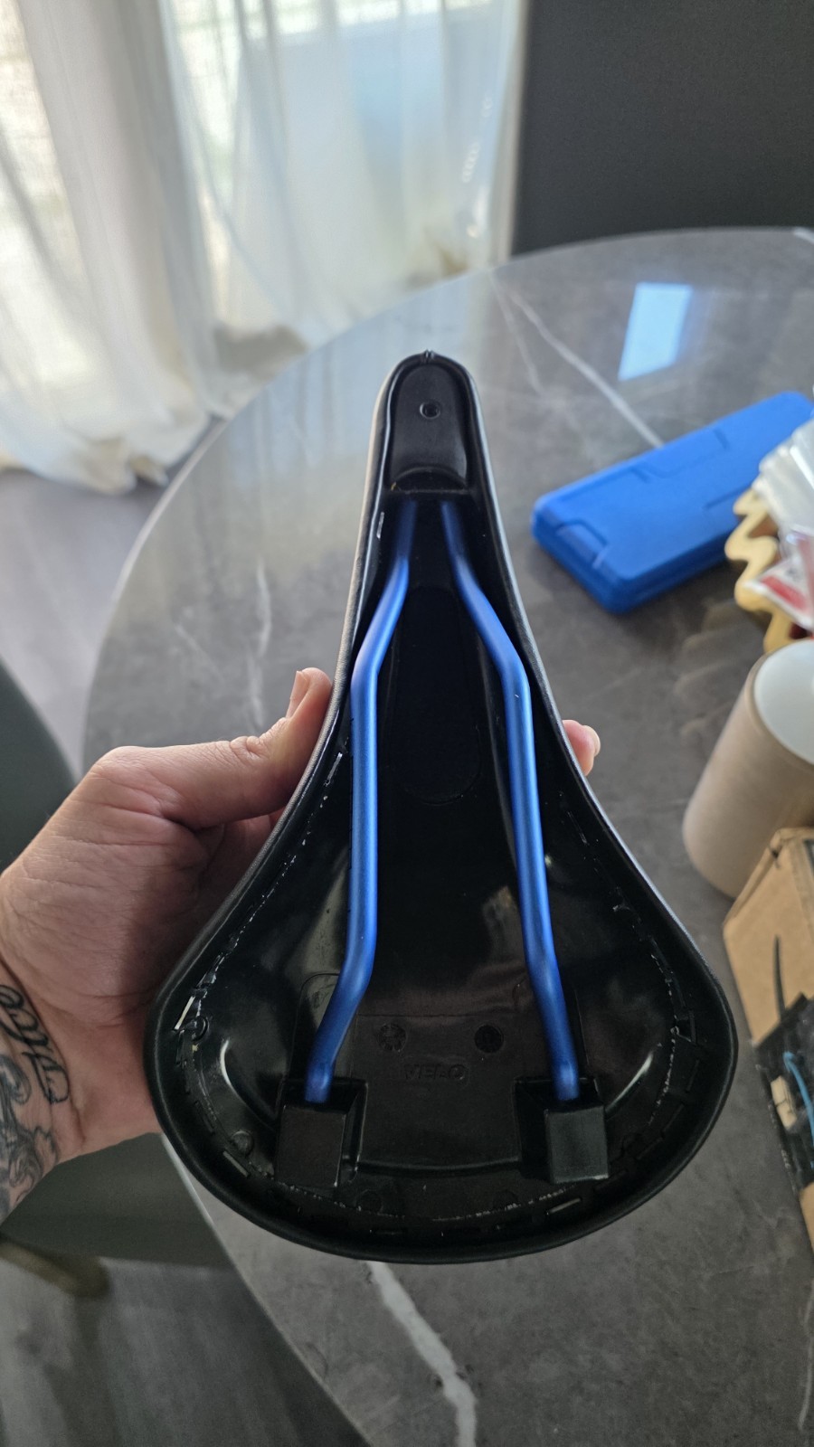 Bullseye 🎯 Bmx 458 Saddle Seat In Blue Stitching & Rails. Gt Se Bikes Haro