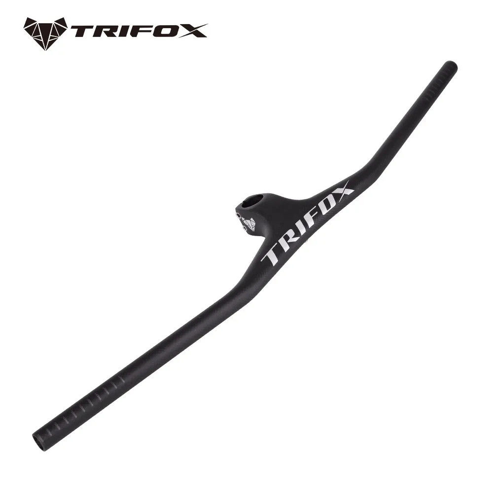 Angle-17° MTB Bicycle One-shaped Integrated Handlebar Stem 3K Matte 600-800mm