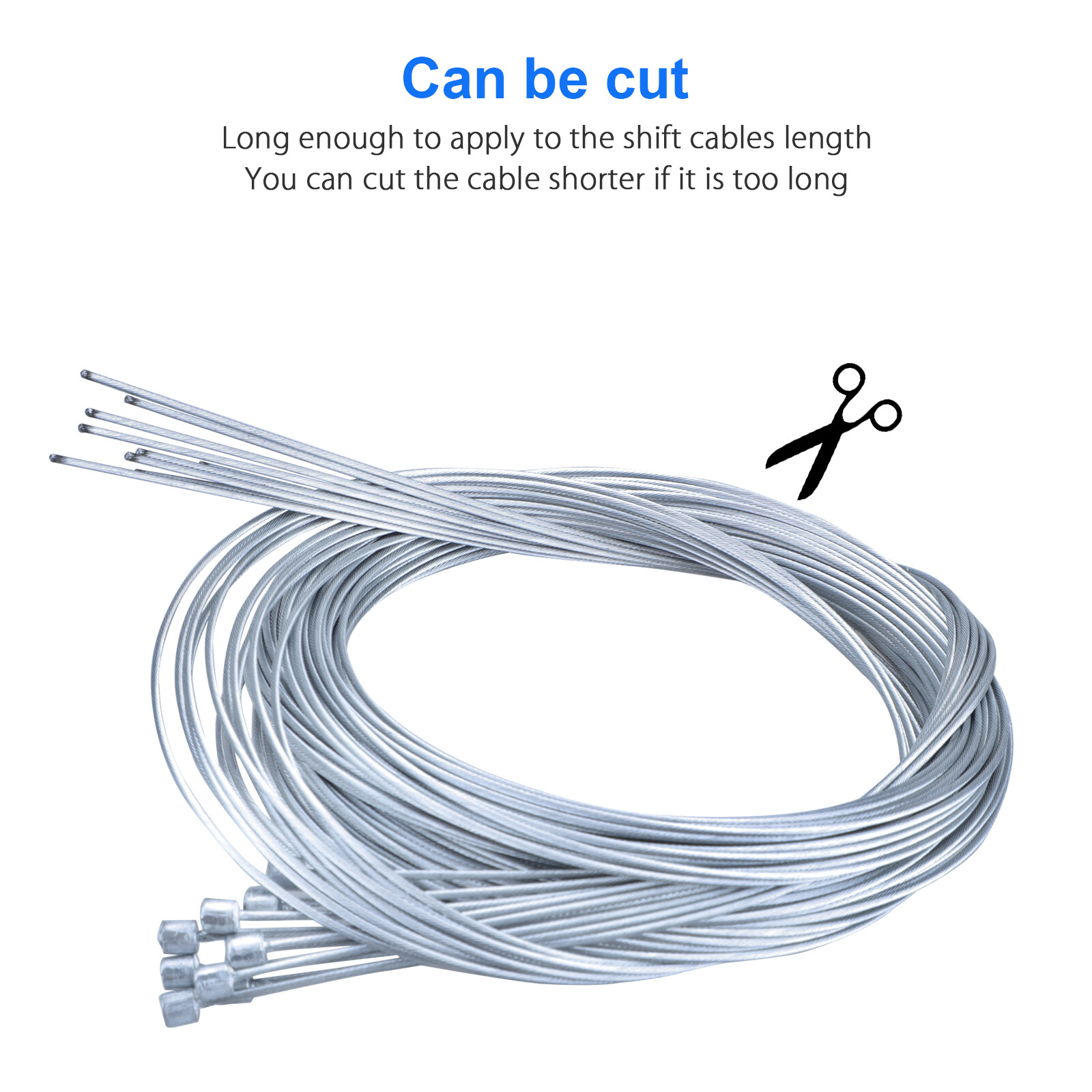 10Pcs 2m Bicycle Shift Cable Shifter Derailleur Gear Stainless Steel Inner Wire