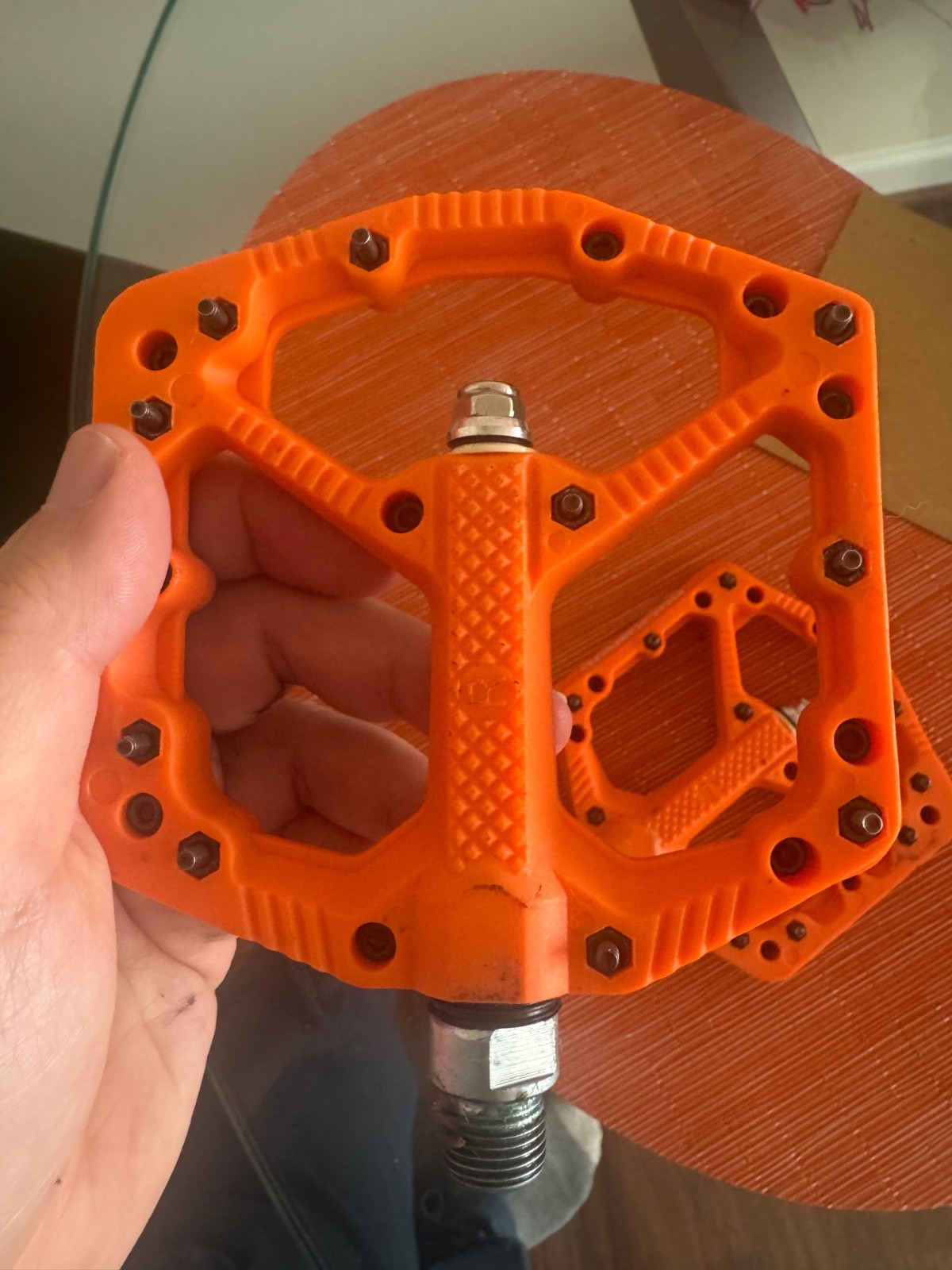 Only Used Once – crankbrothers MTB pedals – Orange