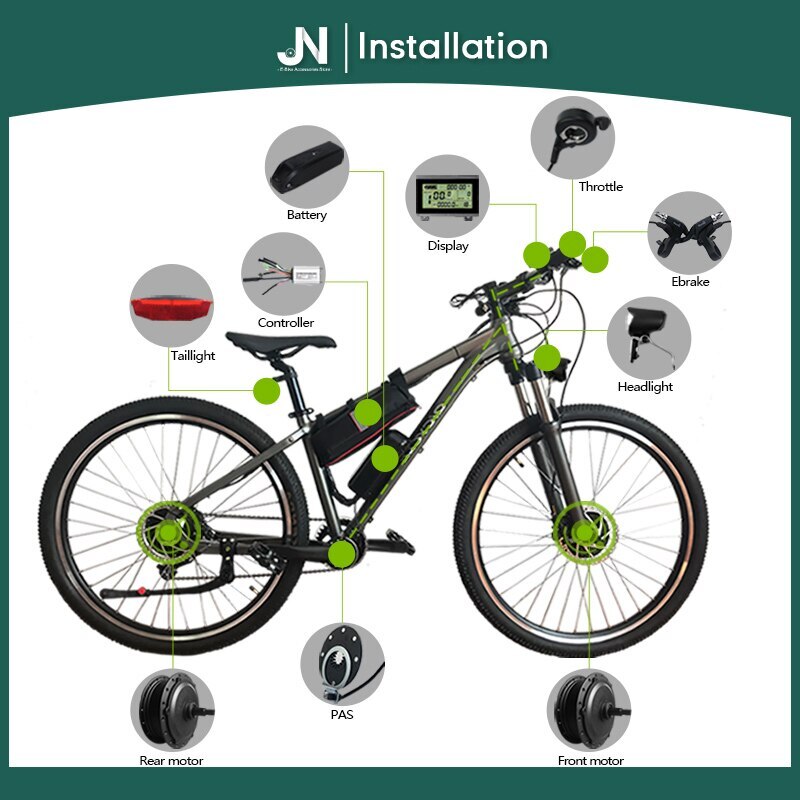 48V 1000W 1500W 72V 3000W Fat E-bike Snow Brushless Non-Gear Rear Rotate Motor