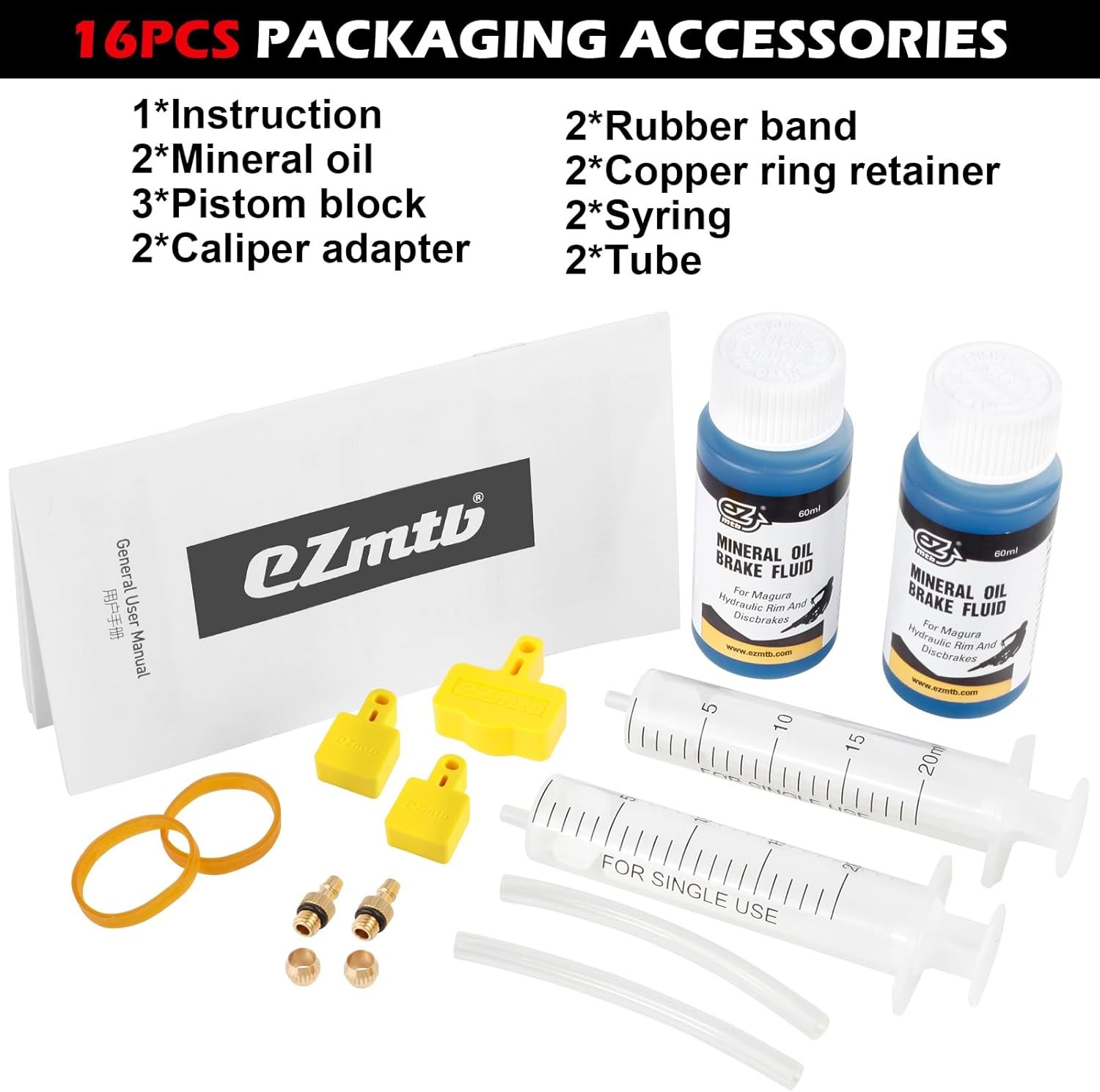 MAGURA Brake Bleed Kit w/ Mineral Oil 120ml Hydraulic Disc Bicycle Bleeding Set