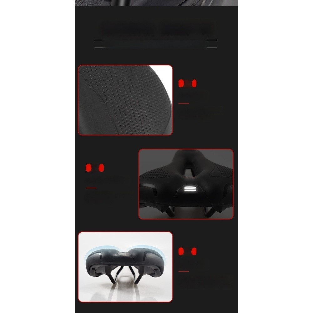 Ergonomic Mountain Bike Saddle 27 x 14.5 x 5cm with Wide Rear and Hollow Center