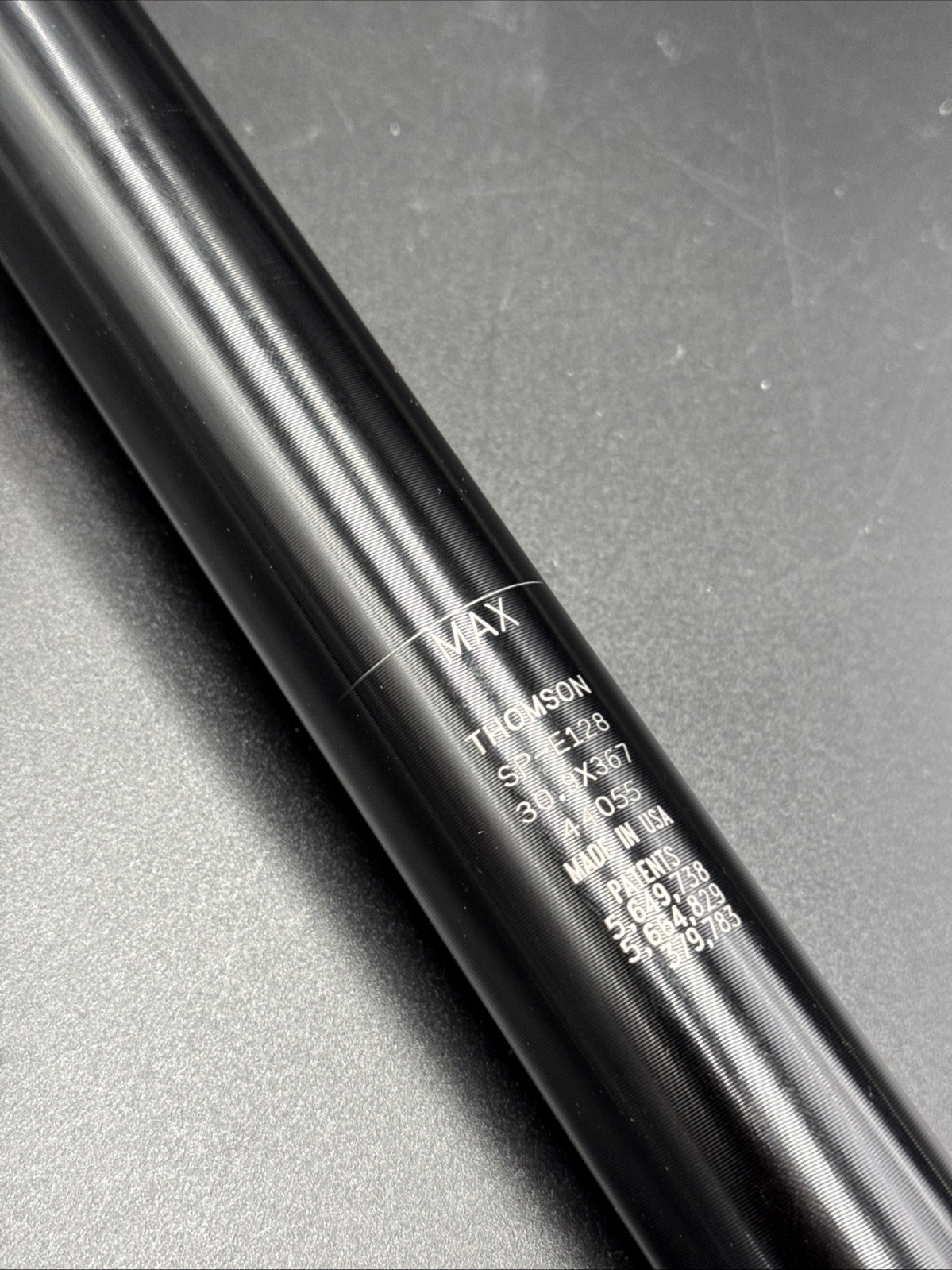 THOMSON Elite Zero Setback 30.9mm x 367mm Black Seatpost NEAR MINT USED