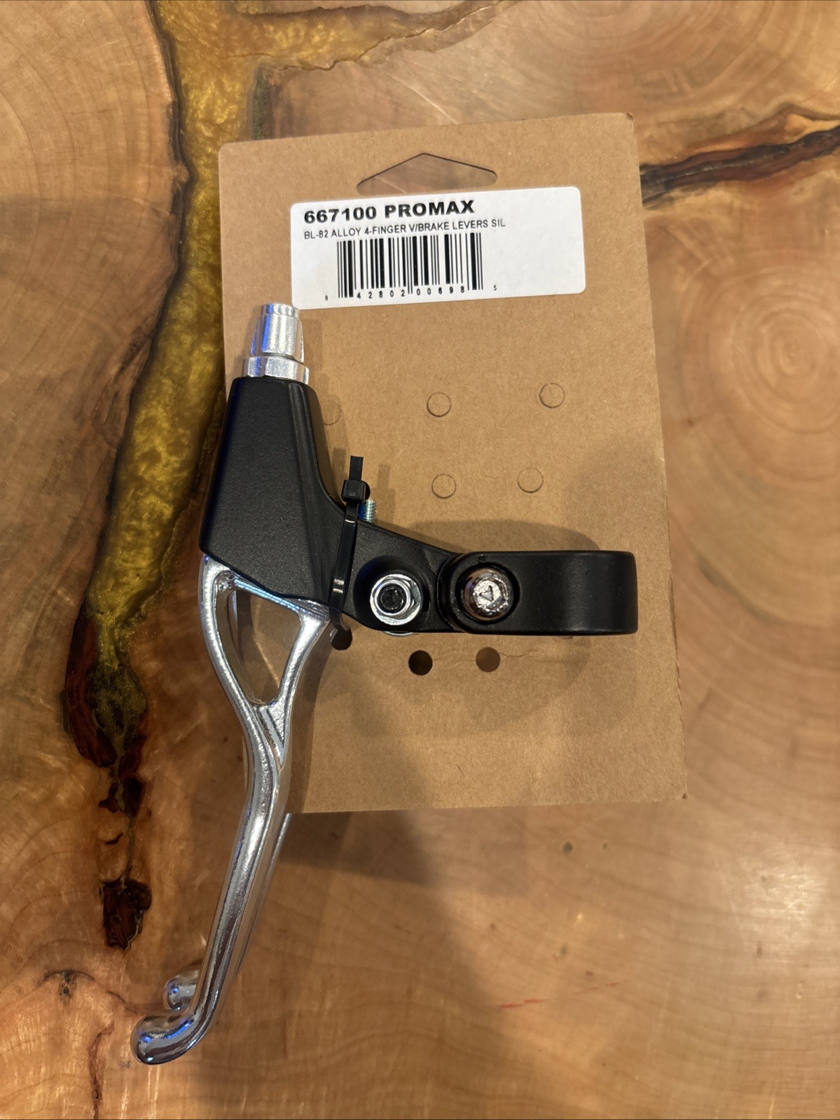 Promax 4-Finger V-Brake Lever Set Silver | 2 Brake Levers | BL-82 | New