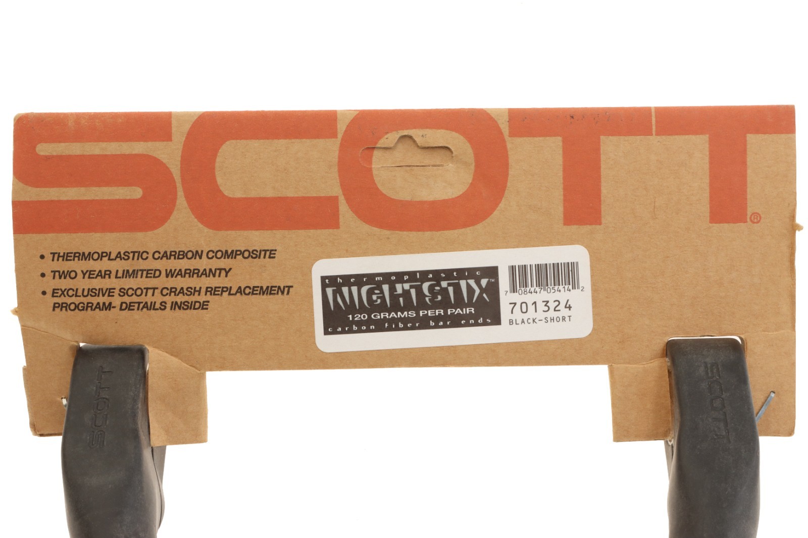 Scott NightStix Thermoplastic Carbon Fiber Bar Ends MTB 120g Barends NEW NOS