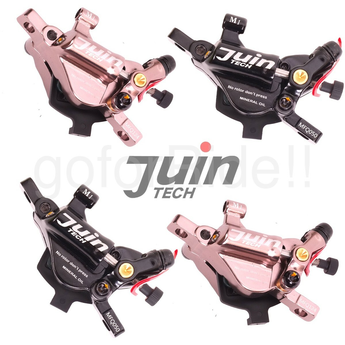 Juin Tech M1 Mountain E-bike Bike Hydraulic Disc Brake Caliper Set Front+Rear
