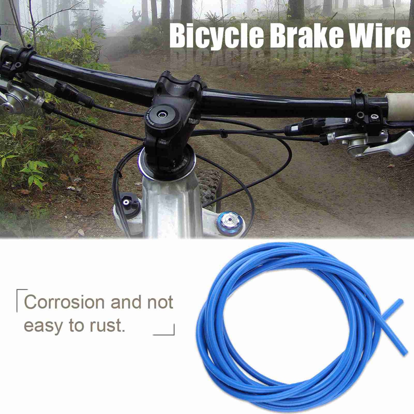 3meters Bicycle Brake Cable Bike Wires For Road MTB Bikes (Blue)