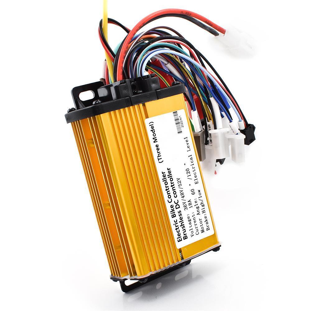 Brushless Motor Controller 36V 48V 350W 400W 3 Speed for E-Bike Electric Scooter