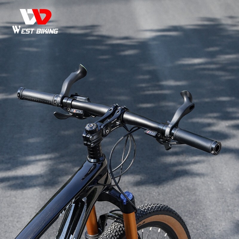 MTB Bike Handlebar Bar Ends Ergonomic Extended Bicycle Bar Ends Black a Pair