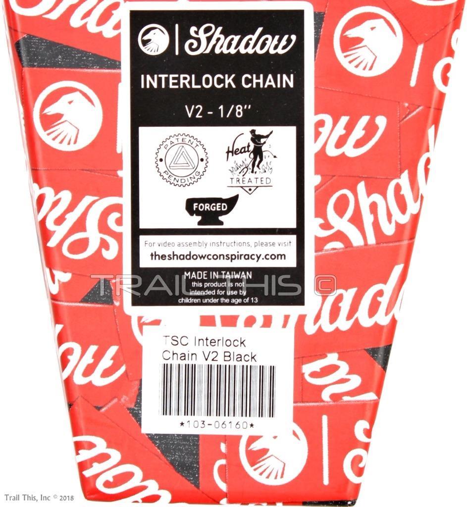 The Shadow Conspiracy Interlock V2 Half Link 1/8″ BMX Bike Chain 98L – Black