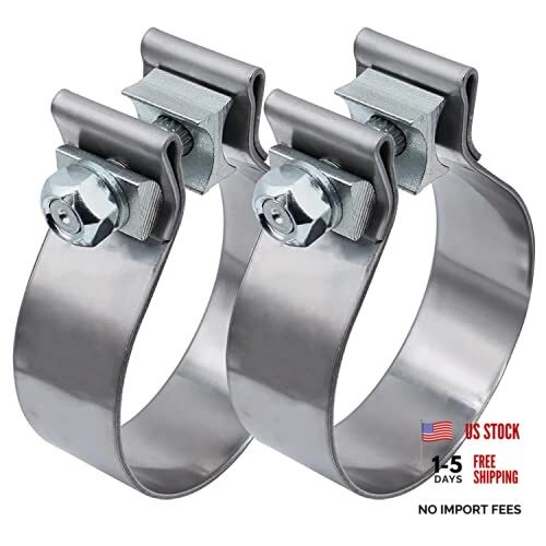 3 inch Exhaust Clamp Narrow Band Stainless Steel for 3″ – Stainless Steel 2