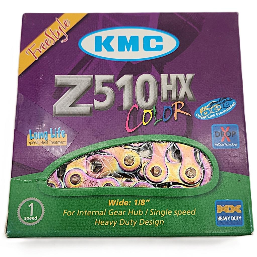 KMC Z510HX Neo Chrome 1/8″ Single-Speed Chain Heavy-Duty Bike BMX Color