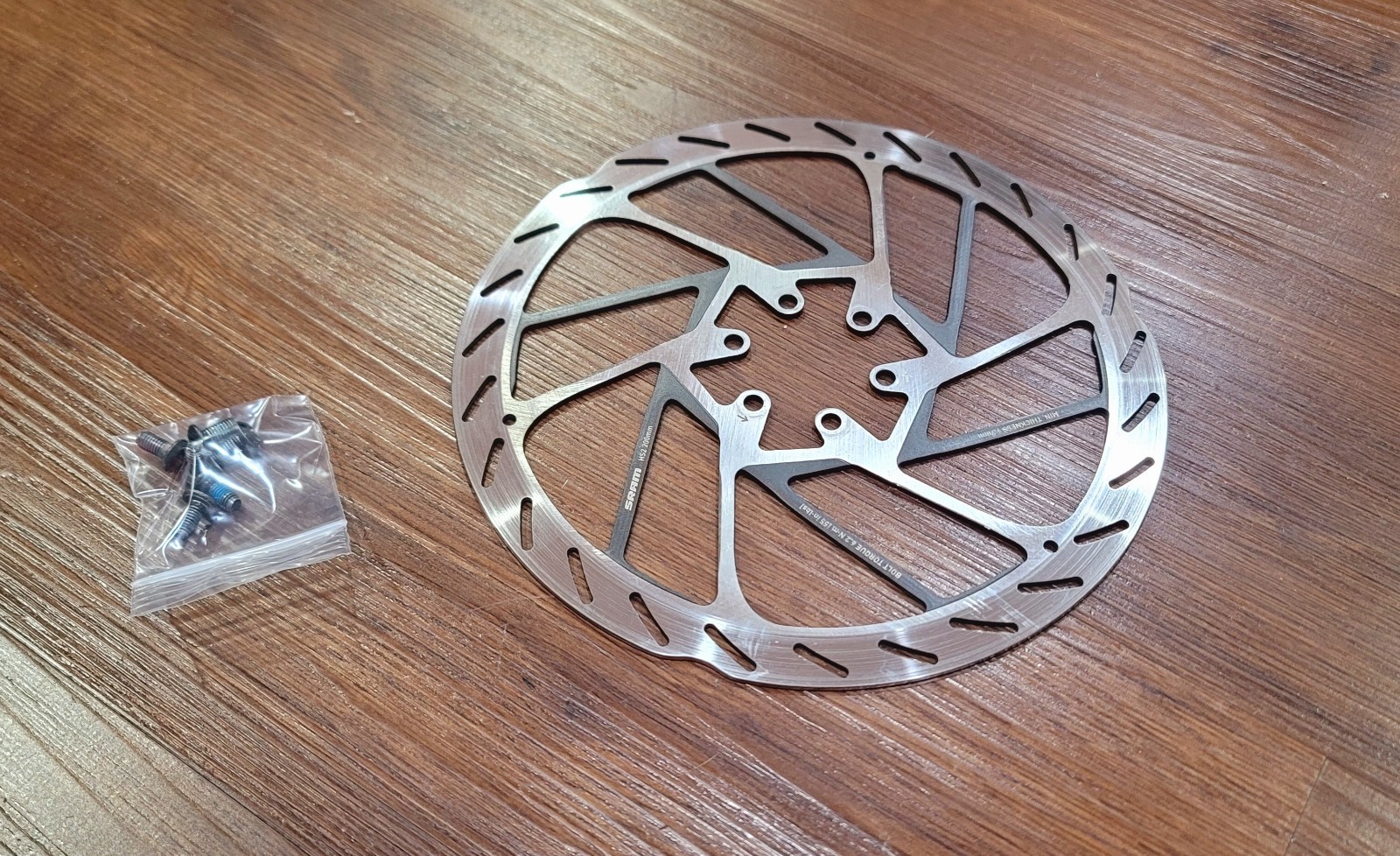 SRAM HS2-200 Disc Brake Rotor 200mm 6-Bolt Rounded SILVER/BLACK