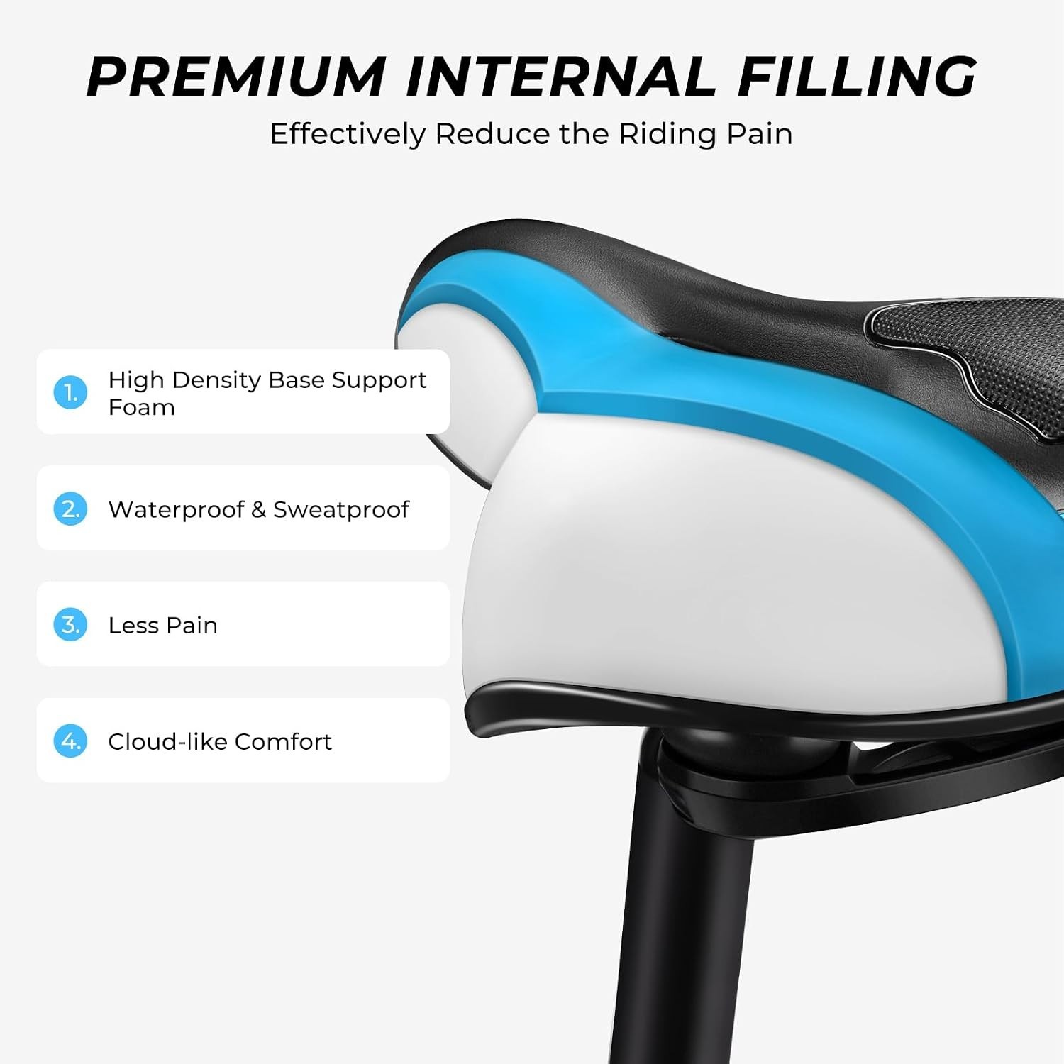 Comfortable Gel Bike Seat for Mountain & Road Bikes
