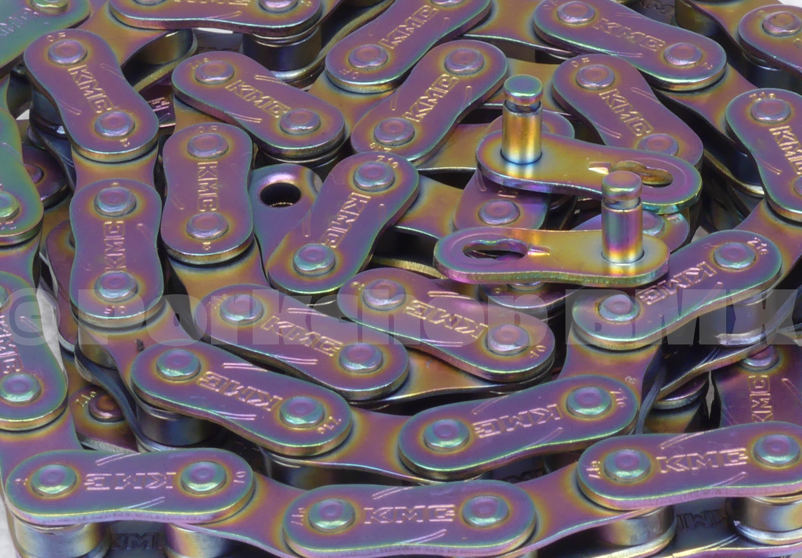 KMC BMX Bicycle Chain Z1eHX (formerly Z510HX) 1/8″ NEOCHROME JET FUEL OIL SLICK