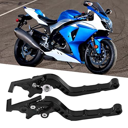 2Pcs Front Brake Lever, Universal CNC Aluminum Alloy Motorcycle Clutch Black