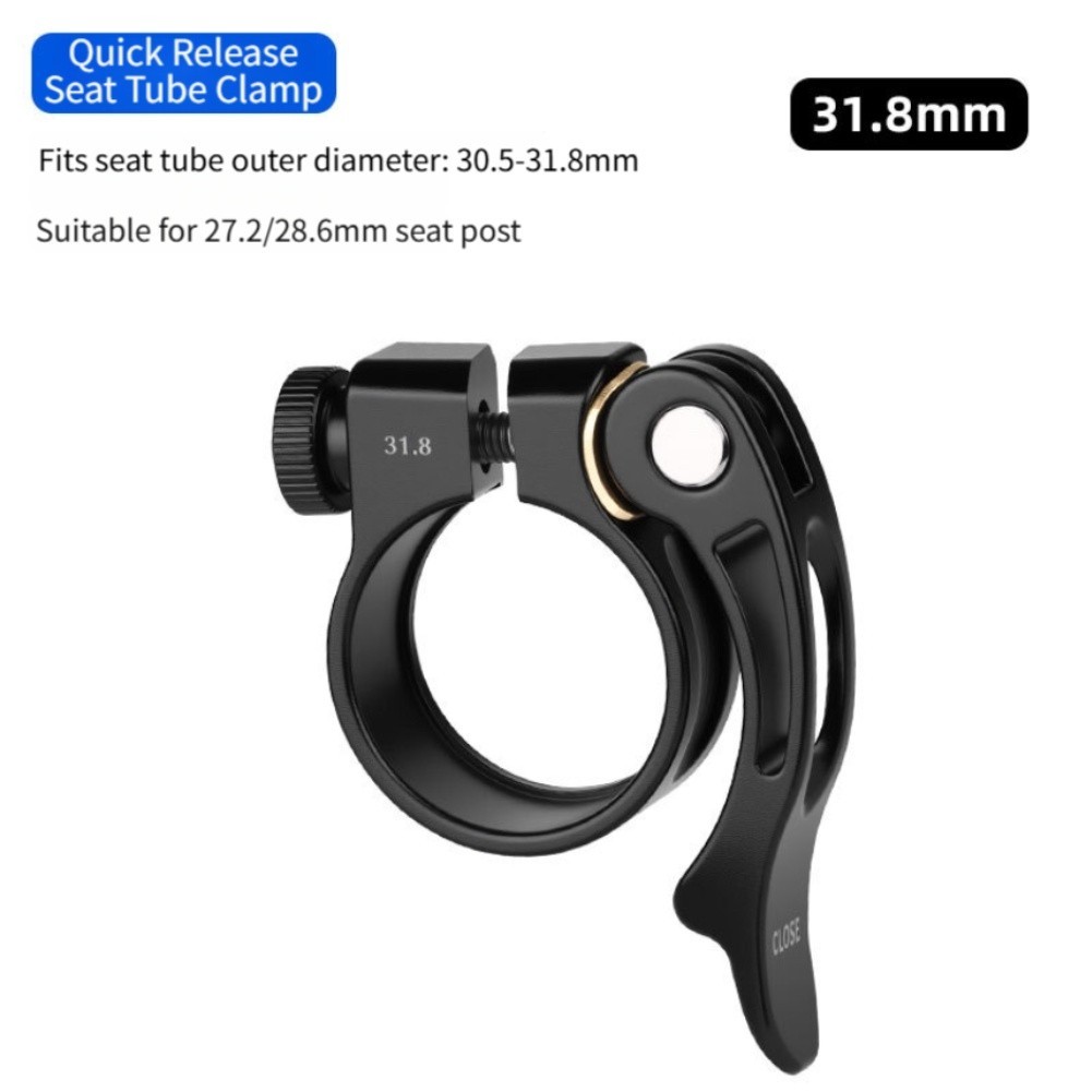 Quick Release Seatpost Clamp with High Carbon Steel Fasteners 28.6 31.8 34.9