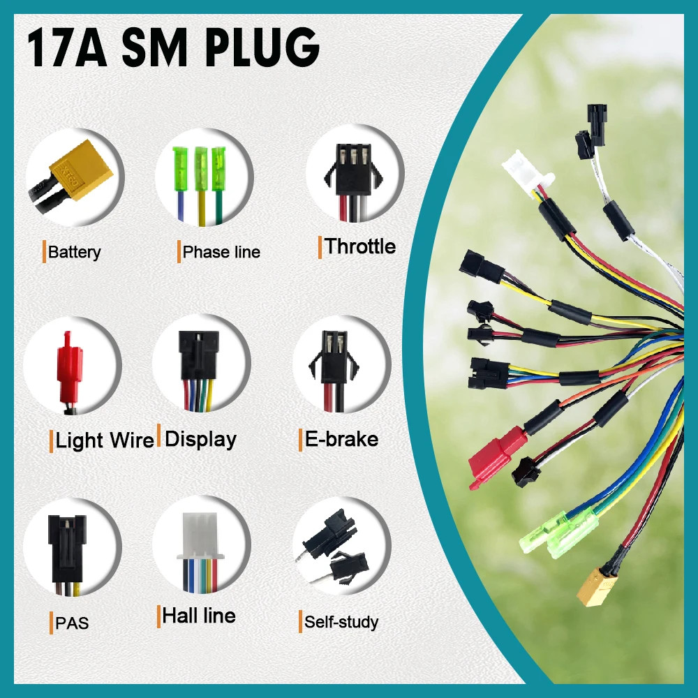 E-Bicycle 36V 48V 26A 30A Three-Mode Sine Wave Controller S866 LCD Display Motor
