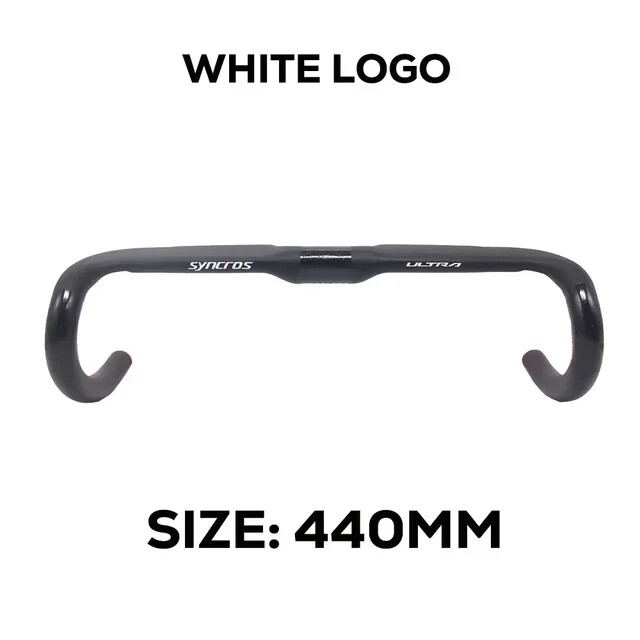Road Bike Handlebar 380mm/400mm/420mm/440mm Black Matt Fully Internal Routing