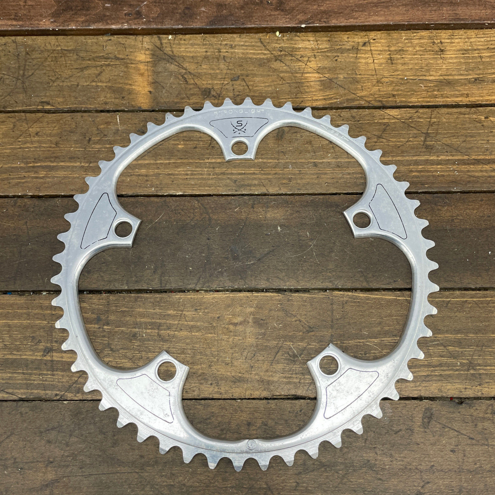 Vintage Stronglight 52t Chainring 52 Tooth 144 BCD Alloy Alloy Eroica Race