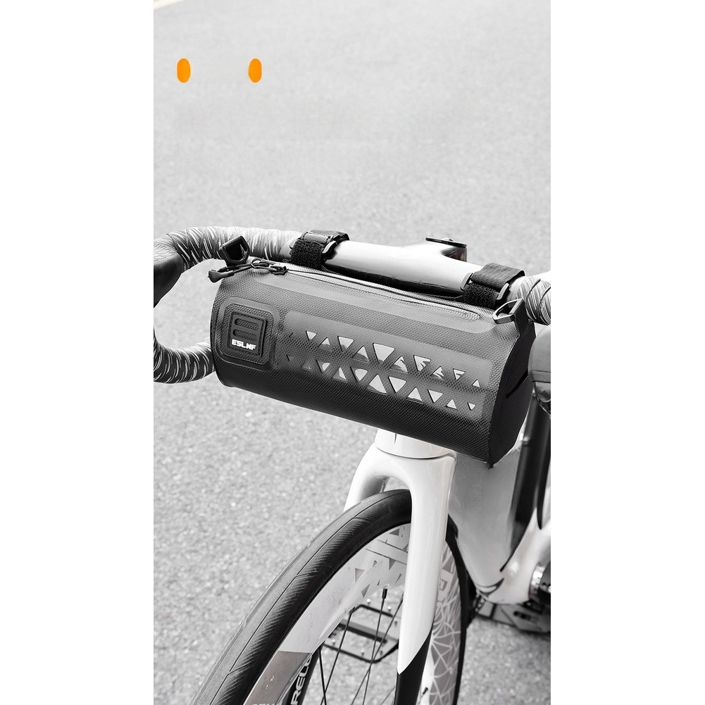 Waterproof Cycling Handlebar Bag with Quick Installation 23x11cm Reflective