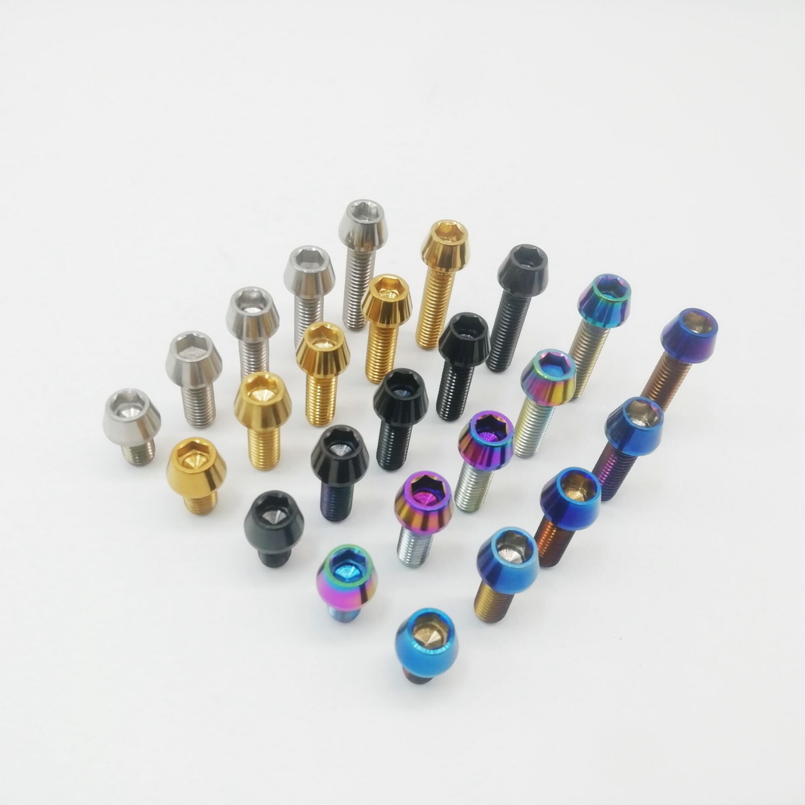 M6X10mm M6x16 M6X18 M6x20 M6X25mm Titanium Ti Bolts Allen Hex Tapered Head Screw