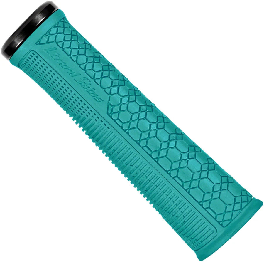 Lizard Skins Pair of Gradient Single Lock-On Bicycle Grips in Teal 041