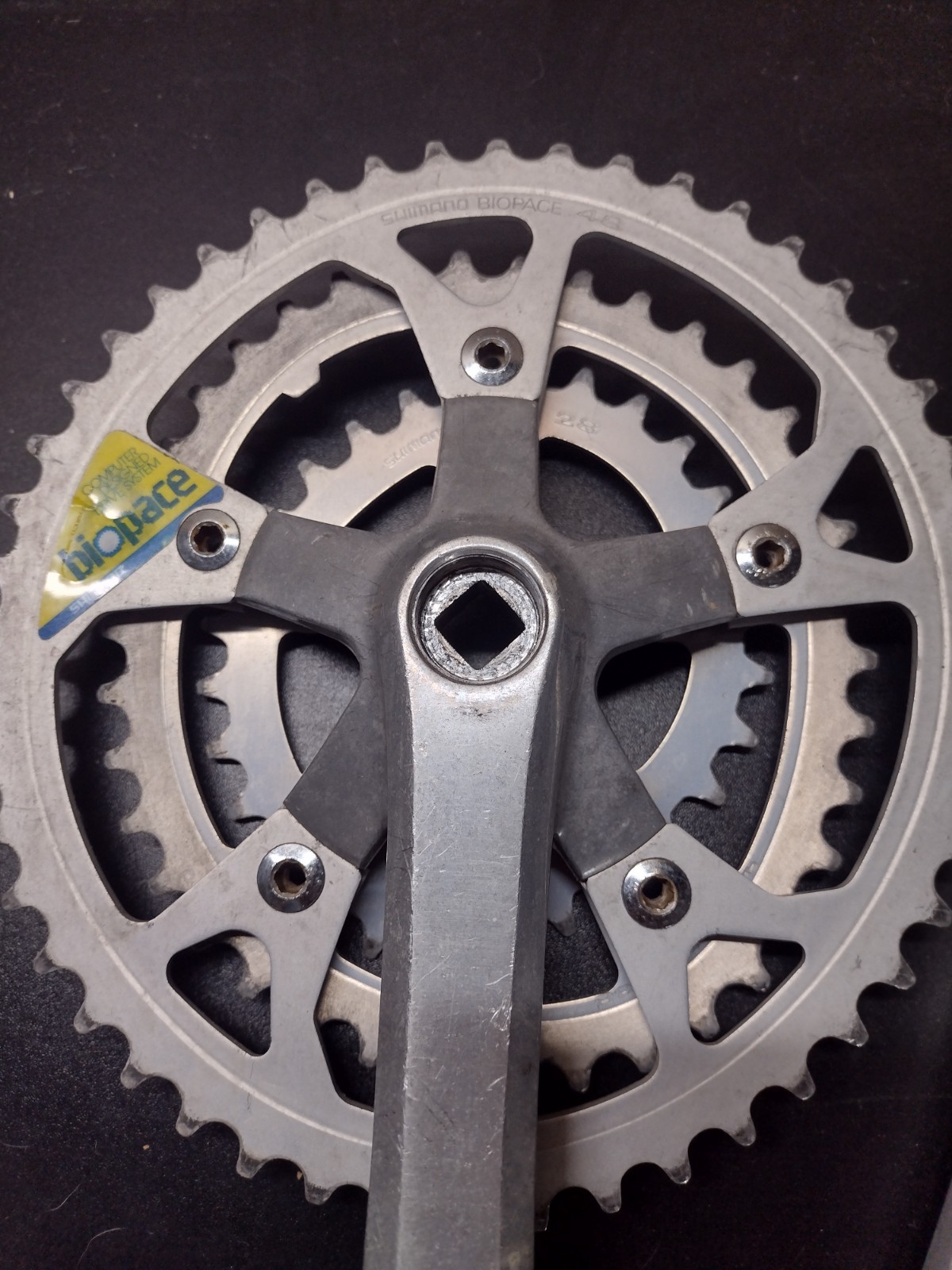 Shimano FC-B124 Biopace Triple Mountain Bike 175 Cranks Crankset Silver 110BCD