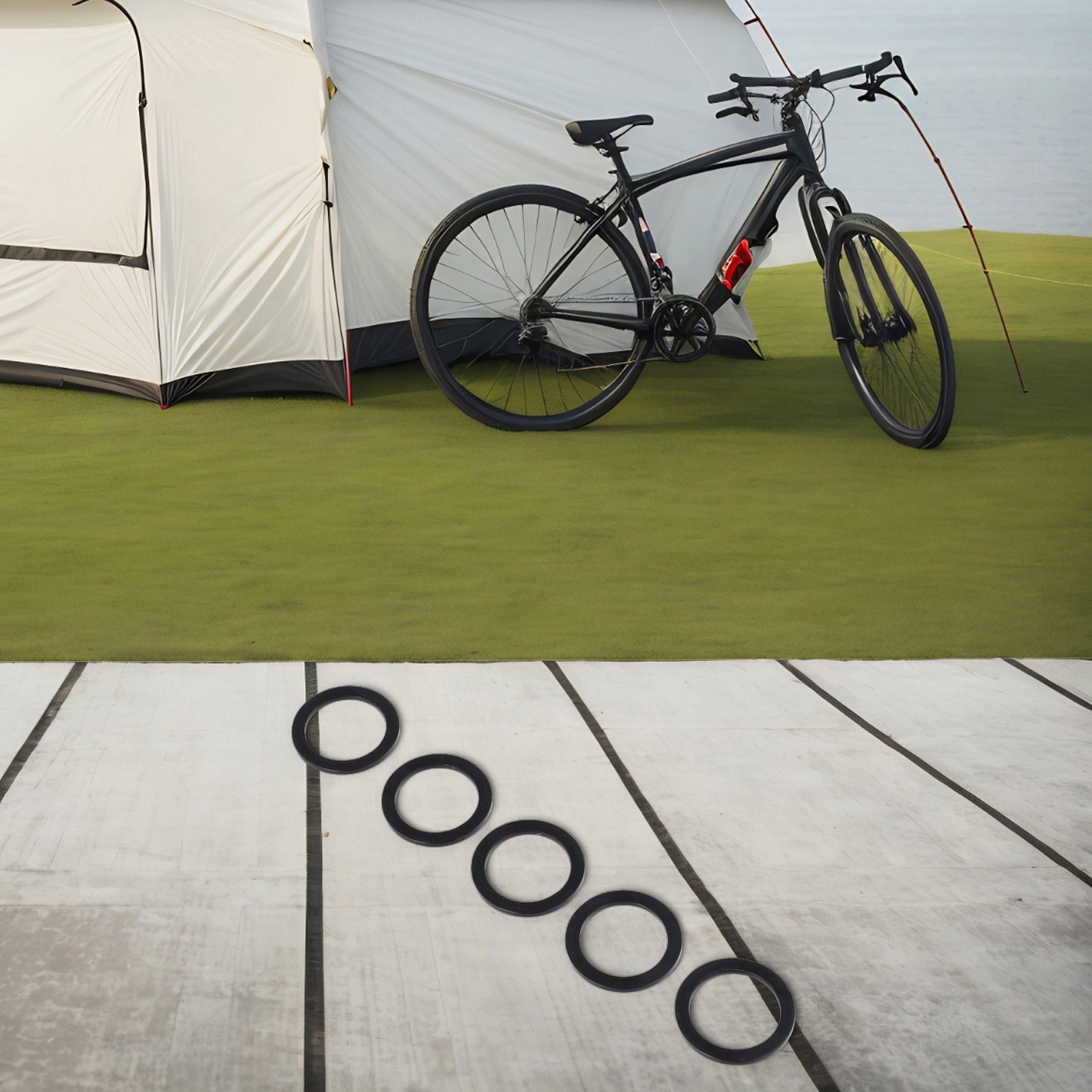 Aluminum Alloy Hollow Chainring Washer for Bikes 32*24*1mm Specification
