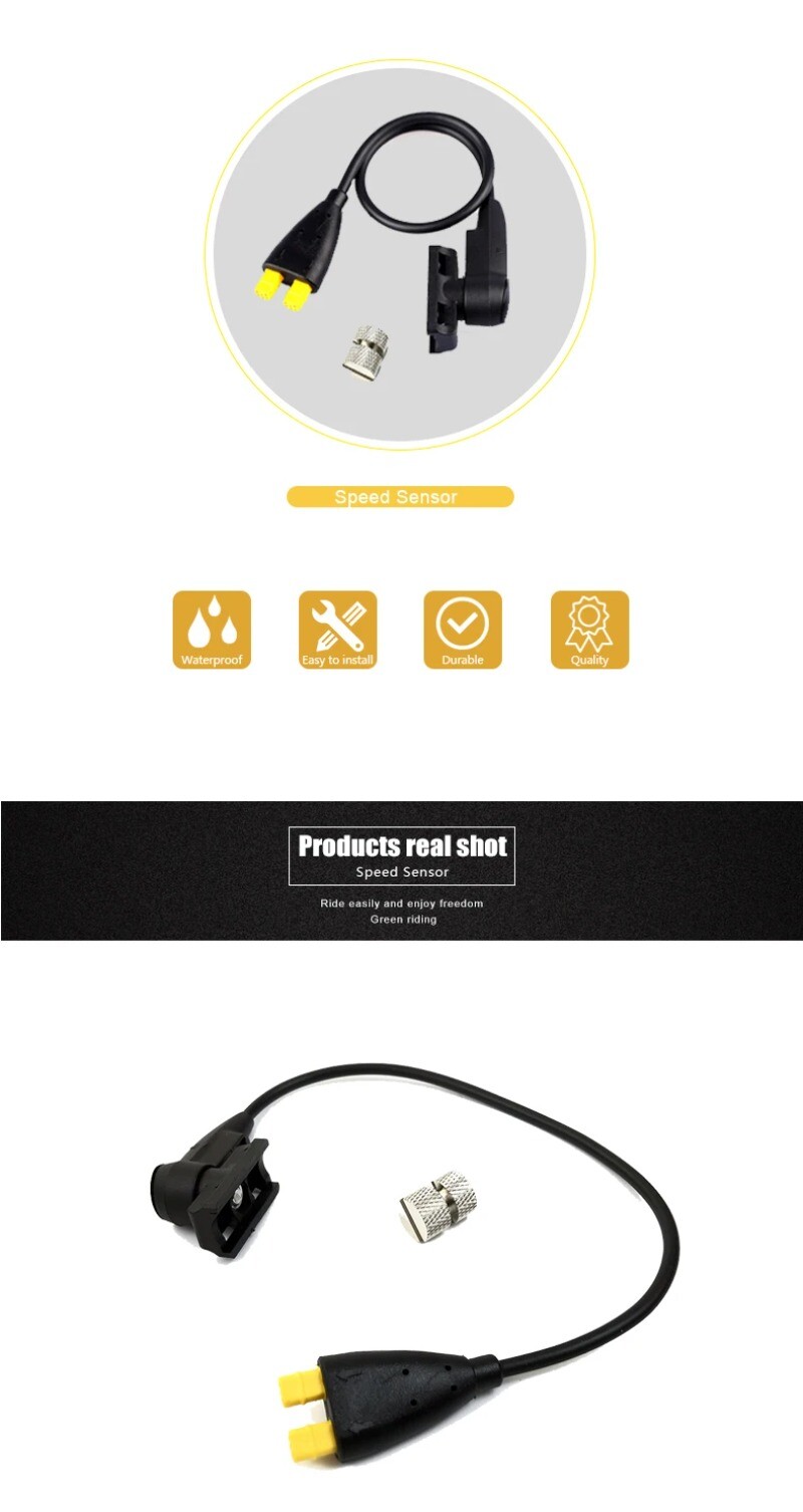 E-bike Double Interface Speed Sensor 6 Pin 27cm Cable For Mid Central Motor Kit