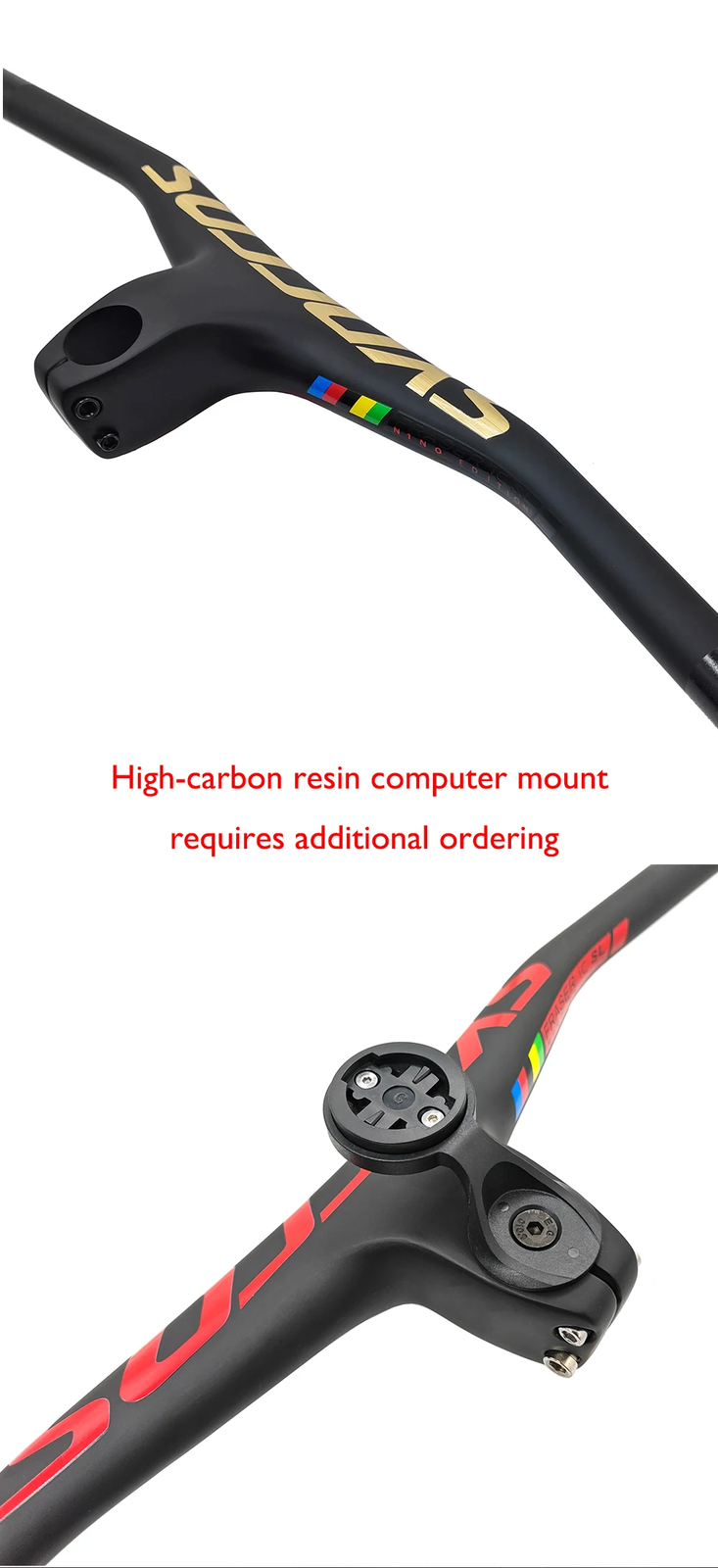 -17° Integrated Cockpit MTB Carbon Handlebars 28.6mm 660-800mm Width Riser Bar
