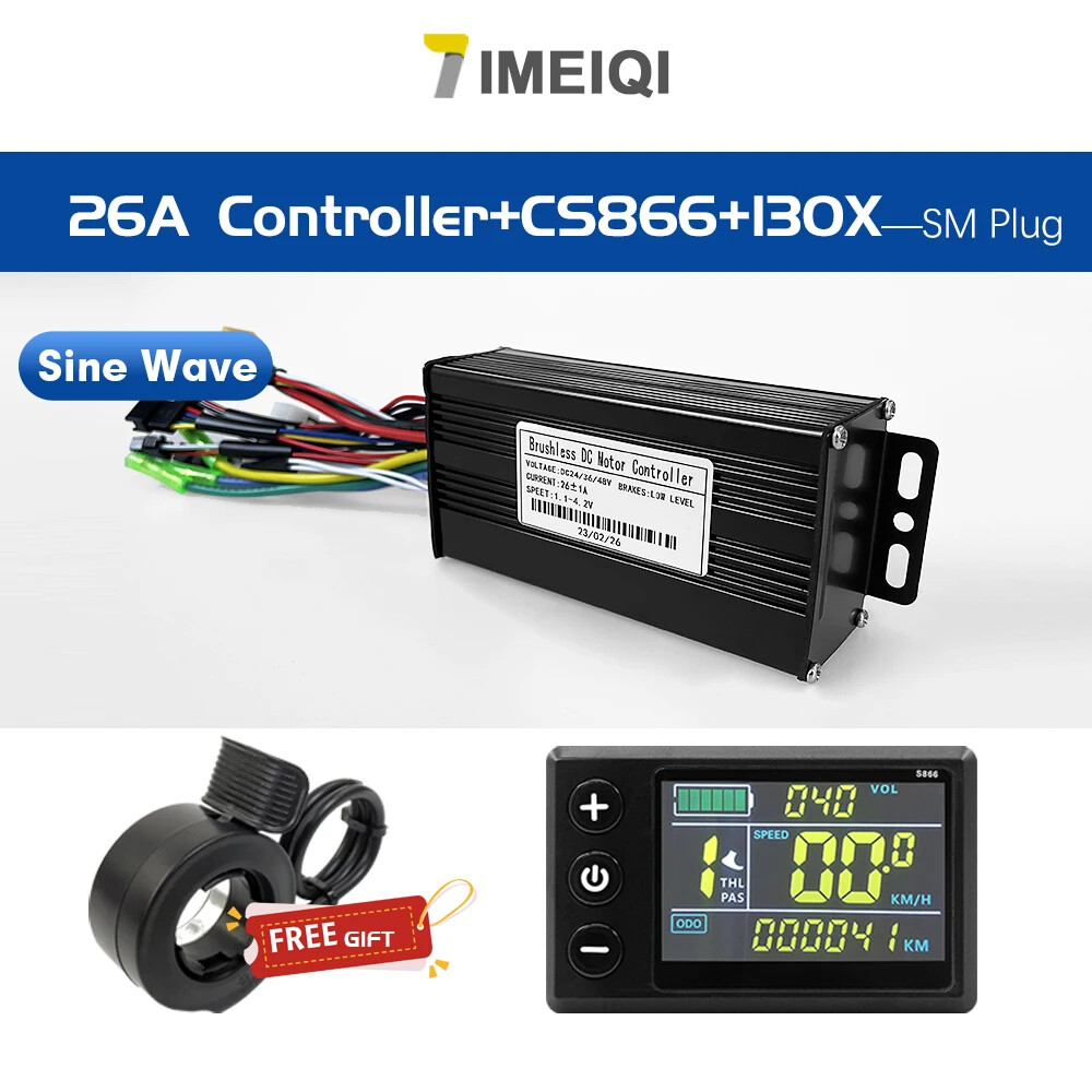 E-bike Sinawave Controller 36V/48V 17A 26A 30A 40A with 36V/48V LCD DIsplay