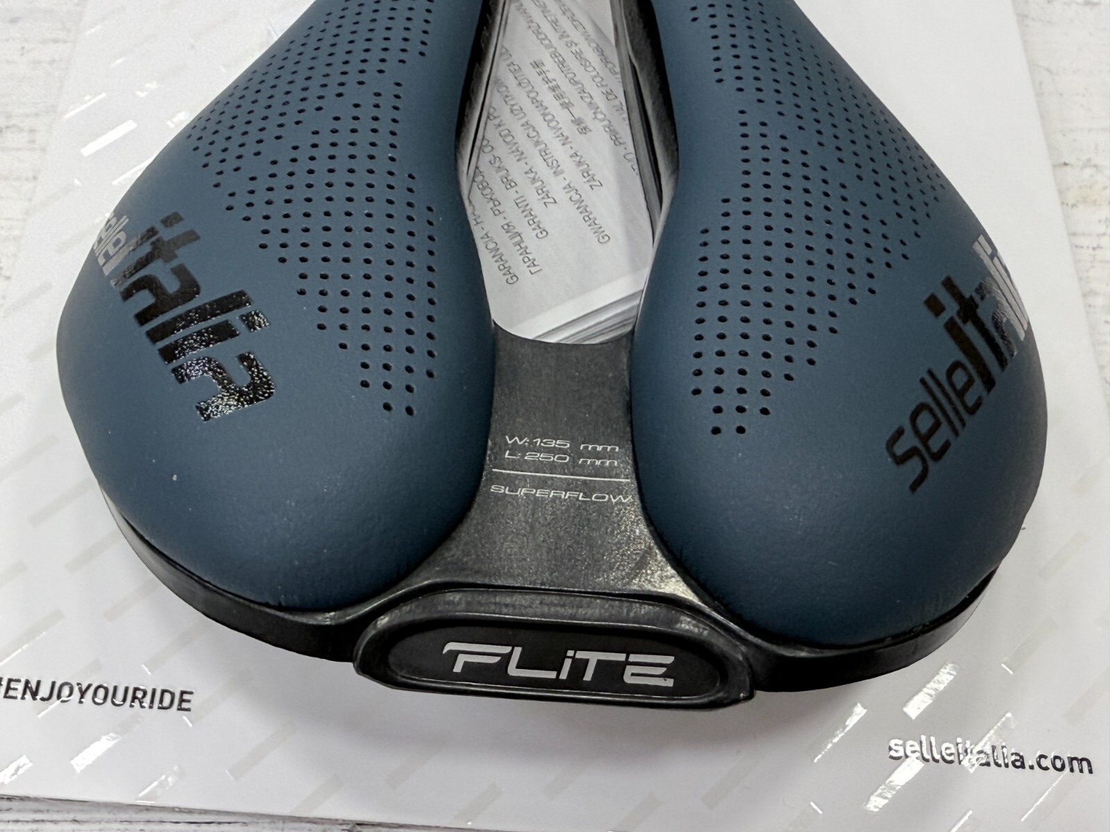 Selle Italia Flite Boost Gravel S3 TI316 Superflow Saddle (Blue Granite)