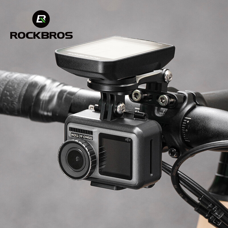 ROCKBROS Adjustable Out-Front Bicycle Mount – Aluminum Cycling Computer Mount