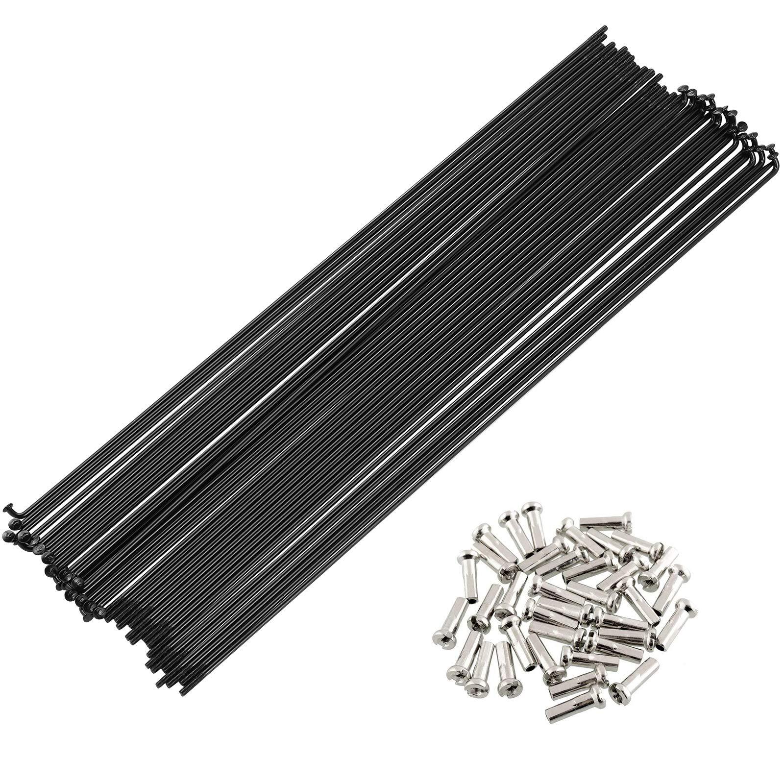 80-280mm 14G 2mm Black 36Pcs Electric Bicycle E-bike Wheel Tire Steel Spokes