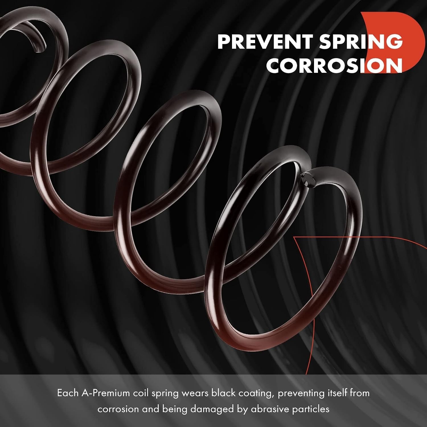 2Pcs Rear Suspension Coil Spring Set Compatible with Audi A4 Quattro 2009-2012,