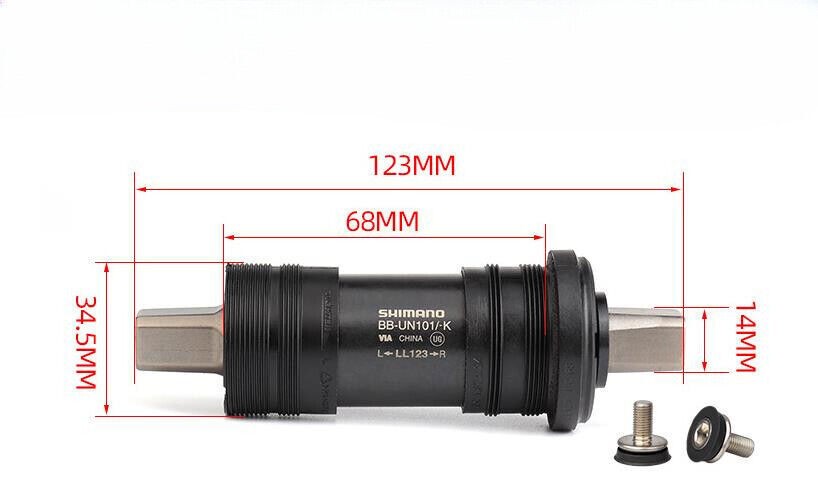 Mtb Bike 68X123Mm Square Taper Bottom Bracket Bb-Un101 Square Hole Centre