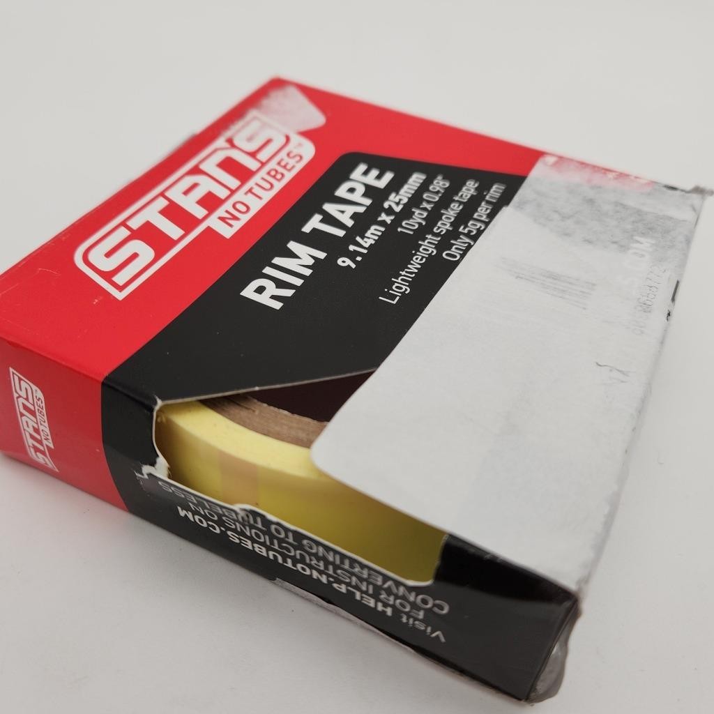 Stan’s NoTubes Yellow Tubeless Bicycle Rim Tape 25mm x 10 Yard Roll OPEN PACKAGE