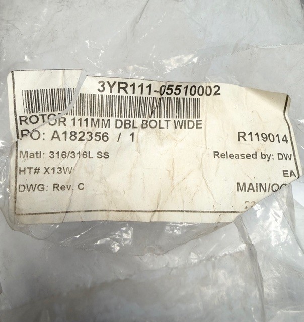 Rotor 111mm dbl bolt wide 3YR111-05510002