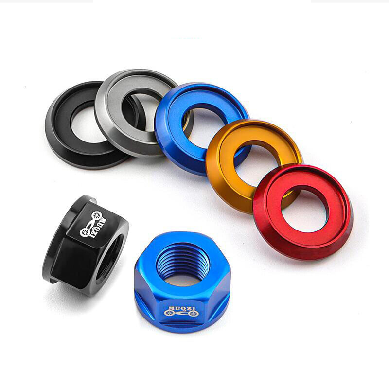 M10 Hub Axle Nut 3/8 Bicycle Wheel Axle Screw 7075 Aluminum Alloy Hub Bolts