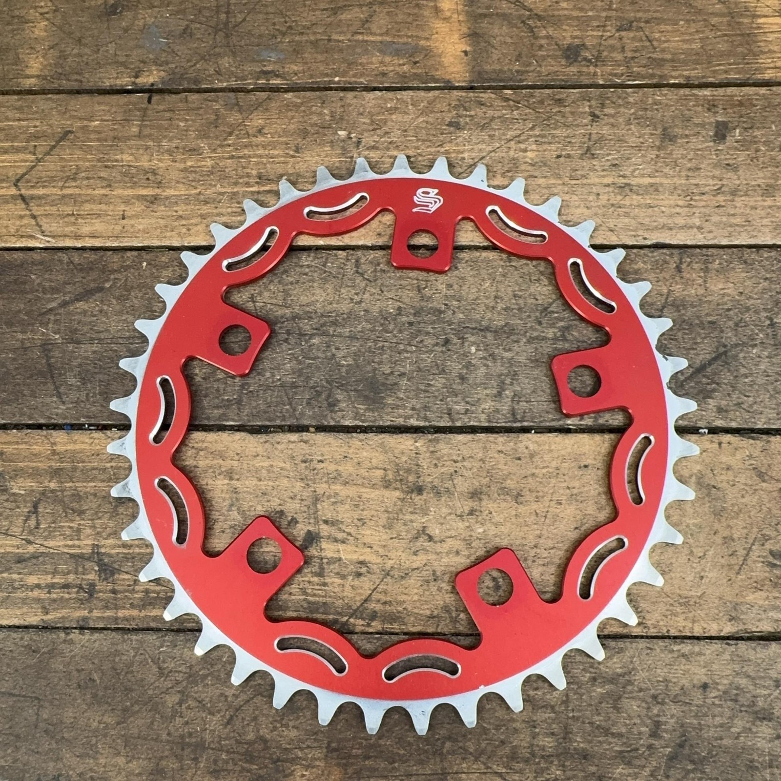 Vintage SNAP BMX 41T Chainring 110 BCD 5-Arm Red Aluminum Bike 41 Tooth