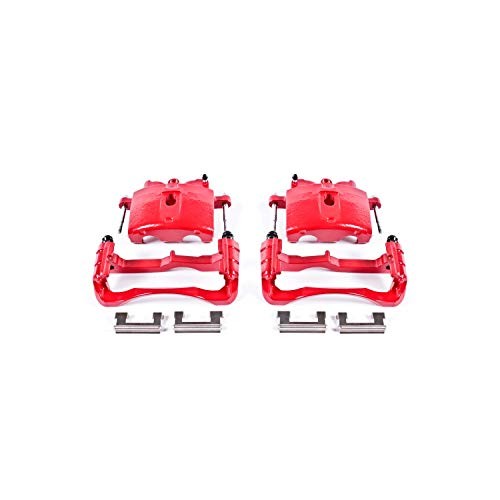 Front Red Powder Coated Brake Caliper Pair for Cadillac DeVille 2000-05 |DTS