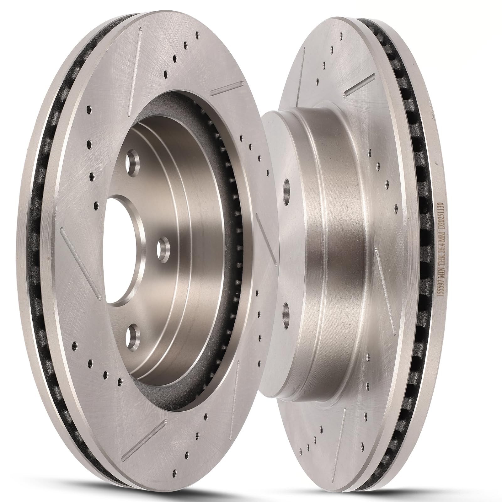 SCITOO Disc Brake Rotors Kits Front 13.23″ Rotors Replacement For Chrysler Fo…