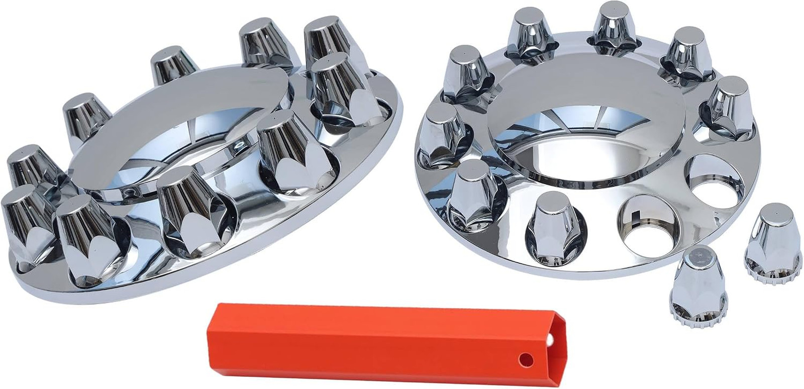 Plastic ABS Chrome Plated Front Axle Cover Kits Hub Caps for Semi Trucks with Th