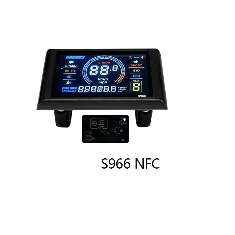 24-52VS966LCD ABS IP65 E-Bike Scooter Display Multi-func Waterproof EasyInstall